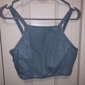 AEO denim crop top